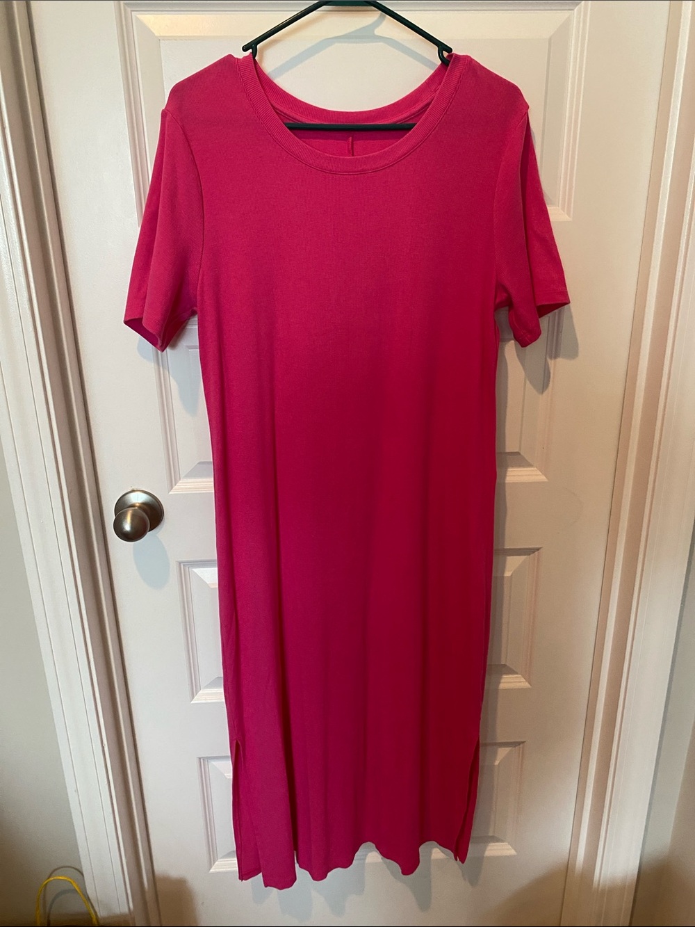 a new day Fuchsia Short-Sleeve Midi Dress